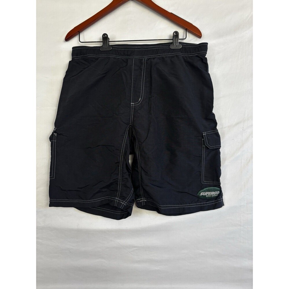 Cargo Padded Bicycle  BikeShorts Black Surfago Bike Shops Logo Mens Large L
